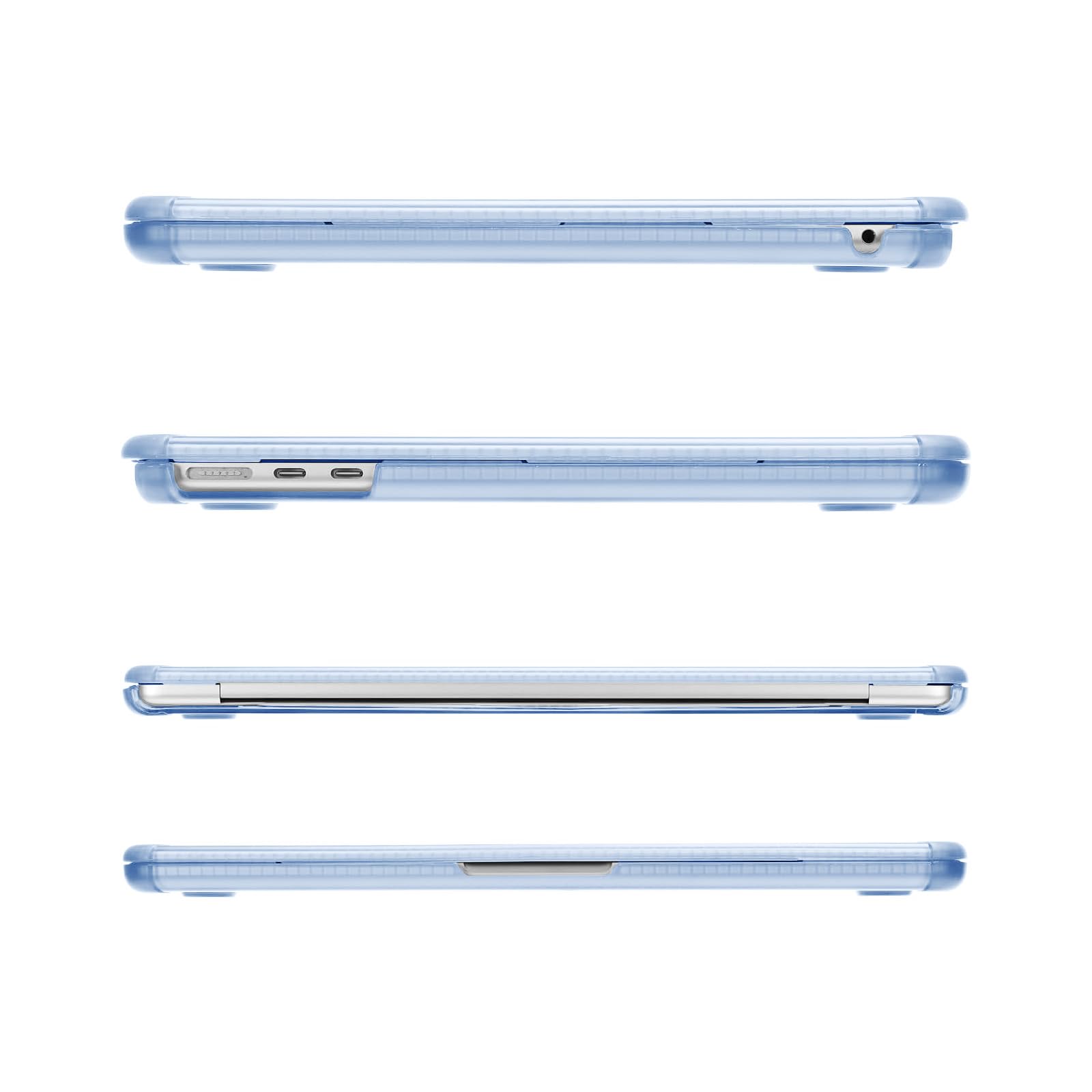 MOSISO Custodia Compatibile con MacBook Air 15 Cover M5 M4 M3 M2 2026-2023 | Copritastiera&Anti-Crepa&Anti-impronta&Servizio Pesante Paraurti TPU Case per 15,3 pollici A3448 A3241 A2941, Bambino Blu