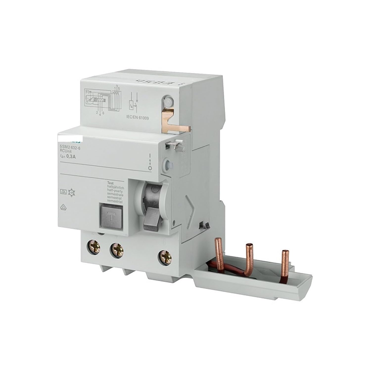 Miniature Leakage Circuit Breaker Accessories 5SM23356 A 30MA 3P 0.3~63A