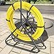 CDZHLTG Fischband Fiberglas Kabel Rad 100m Ø6mm Glasfaserstab inkl. Stahlhaspel Einziehhilfe Einziehband Fischband Rohr Rodder Rad