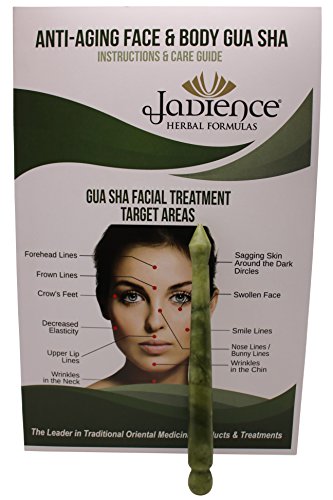 Jadience Jade Gua Sha Derma Pen Infrared Massage Therapy Natural Healing Stone For Scar Tissue, Facial Wrinkles, Fine Lines, Lymphatic Drainage | Chinese Acupressure Tool For Whole Body Detox #TOP4