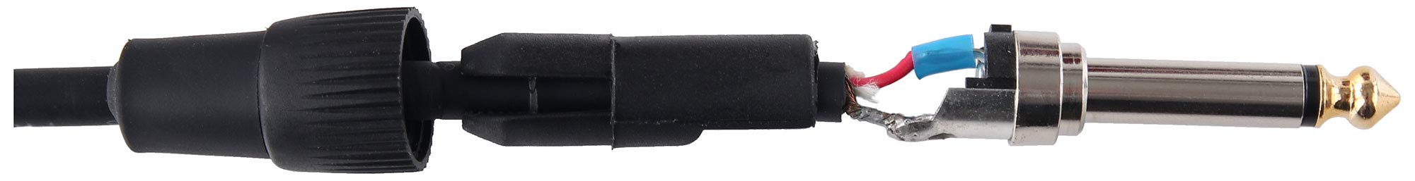 Pronomic 5er Set Stage INST-A-6 Klinkenkabel (6,3 mm Winkelstecker, Gitarren-/Instrumentenkabel, Länge 6 m) Schwarz
