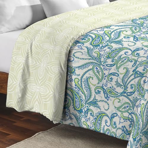 Image of HOME ELEGANCE by Mytrident Printed AC Comforter Set Double Bed | Quilt Blanket for Summer| King Size | 220 cms x 240 cms | Foliage