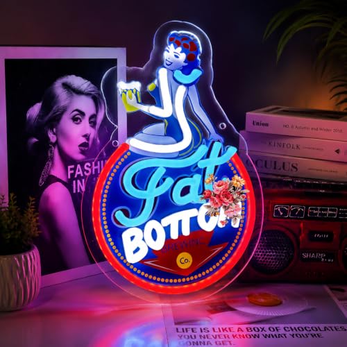 Image of Vintage Beer Neon Sign Retro Bar LED Neon Sign for Wall Decor, Dimmable Classic Fot Beer Sign for Man Cave Home Bar Pub Club Game Room Decoration, 5V USB Powered