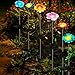 EiGreen 6 Pack Solar Garden Lights Outdoor Decor,Stake Yard Figurine Colorful Flower Light, Housewarming Ornament for Patio, Lawn, Yard, Pathway (Art Deco)