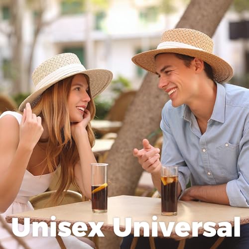 Sombrero de paja unisex ajustable estilo boho para verano miniatura 7