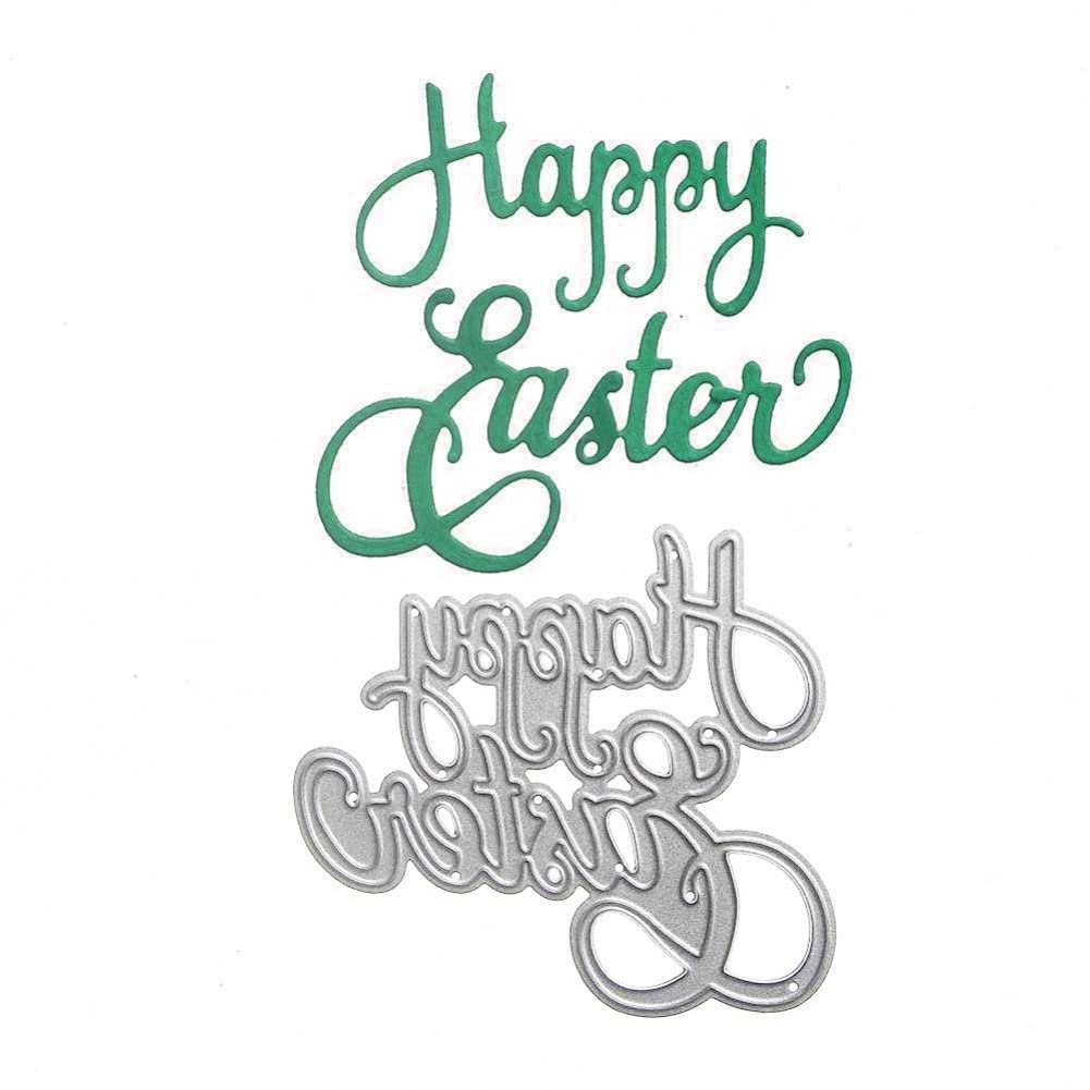Wudaizhi As Shown Metal Craft Happy Easter Paper Die Cutting For Scrapbooking Diy Cards