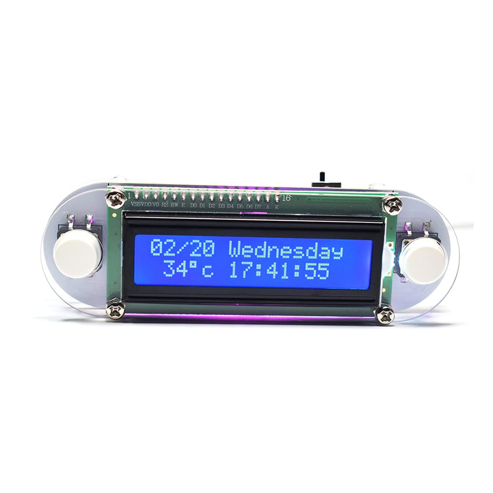 Glowing Clock, Digital Bedside Clock, LCD Vibration Electronic DIY Clock Set with Backlight Display Rechargable Battery Powered Loud Alarm Clock for Kids,Teens,Seniors