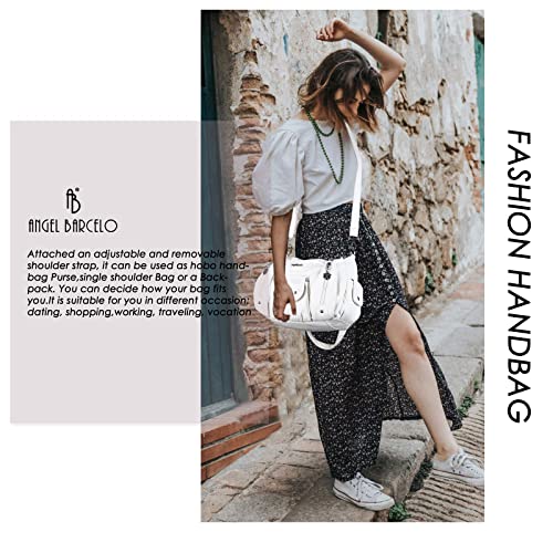 Bolso de hombro para mujer en cuero sintético suave miniatura 6