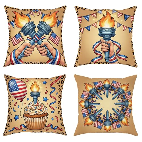 Housses de coussin avec fermeture éclair dissimulée lot de 4