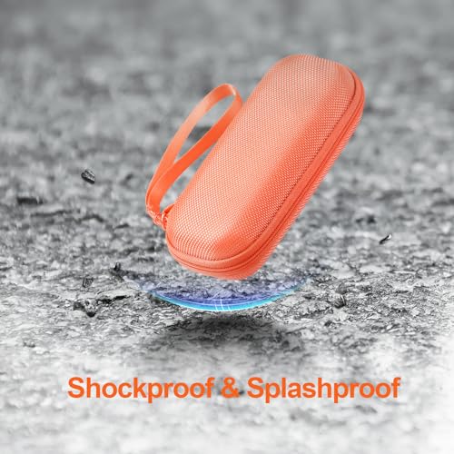 Image of AGPTEK Carrying Case, EVA Zipper Carrying Hard Case Cover for Digital Voice Recorders, MP3 Players, Storage Holder for 3D Printing Pen, USB Cable, Earphones, Memory Cards, U Disk, Orange