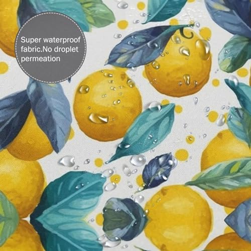 Rideau de douche en polyester de qualité supérieure au motif de citrons - 5
