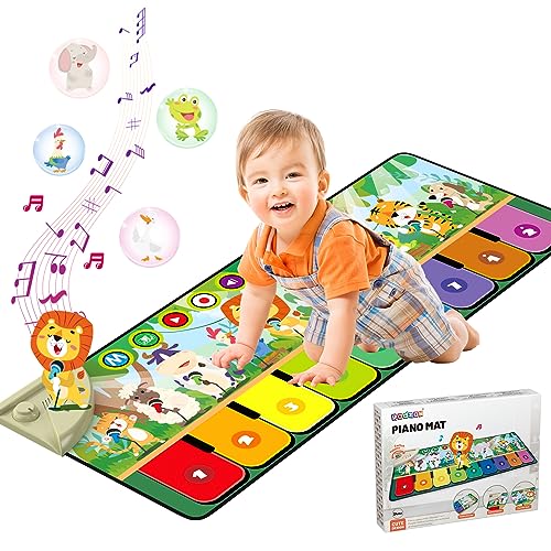 Tappetino Musicale per Bambini,Tappetino per Pianoforte,Tappetino da Ballo per Bambini con10 animali,Tappetino Musicale per Bambini,Regali Compleanno per Ragazzi Ragazze 1 2 3 4 5 6 Regalo Natale