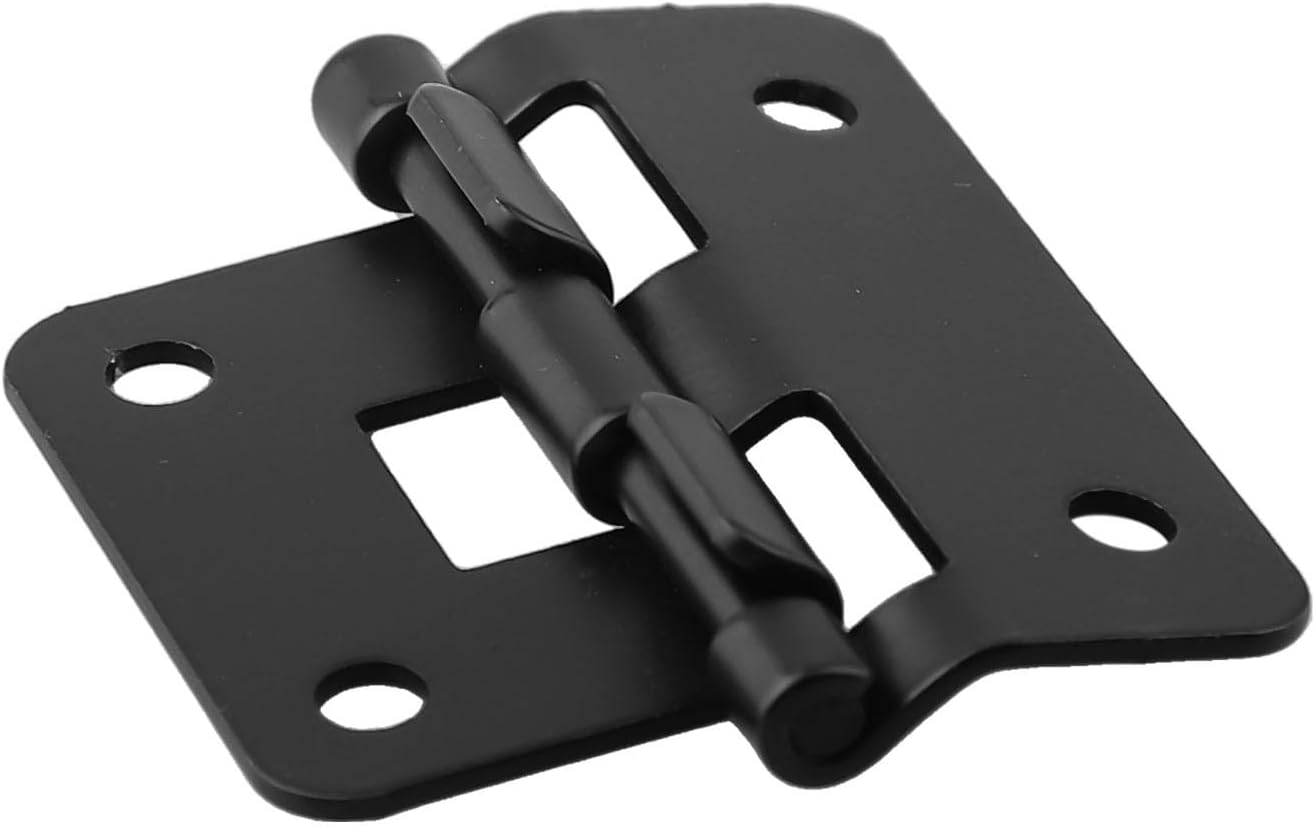 Detachable Hook Off Hinge for Instrument Cases Flight Case, Iron Metal Black Hardware for Furniture Cabinet Door Wardrobe, 56x30.5x43.5mm