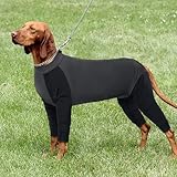 Hjyokuso Hundeoverall Mit Beinen, Hundeschlafanzüge, Hundepyjama Für Große Hunde, Hunde Schlafanzug Mit Reißverschluss, Body Hund Nach Op Für Golden Retriever Labrador Retriever, Rottweiler,Dobermann