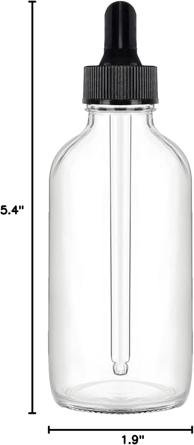24 Pack 4oz Clear Glass Dropper Bottles, Eye Dropper Bottles with Glass Droppers for Essential Oils, Perfumes(4oz, Clear) - Image 8