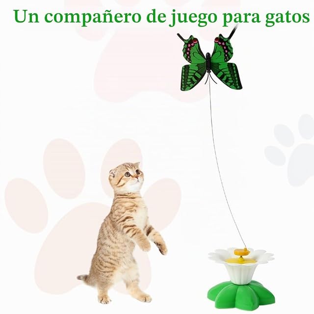 Foto 2 de 8 de DONGKER Juguete eléctrico de burlas para gatos, giratorio de 360°