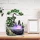 Ausla Zimmerbrunnen, Little Rock Brunnen, Zen Tischbrunnen Für Innen- Und Außenbereich, Mit Led-Licht, Feng Shui Brunnen Für Zuhause, Büro (Eu 220 V)