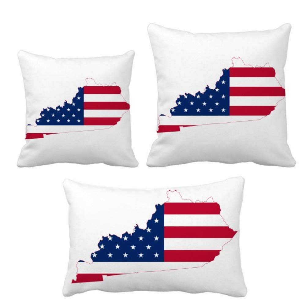 Coussin Kentucky USA map motif drapeau américain coussin forme originale