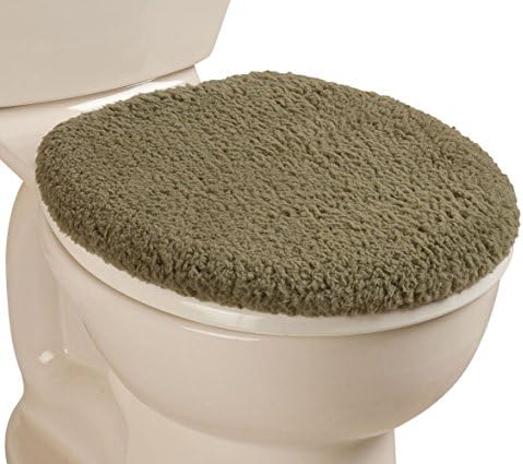 WalterDrake Sherpa Toilet Seat Lid Cover by OakRidge Comforts (Sage)