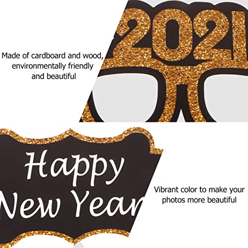 Amosfun Adereços Fotográficos de Ano Novo 2021 Adereços de Festa de Ano Novo Acessórios Fotográficos