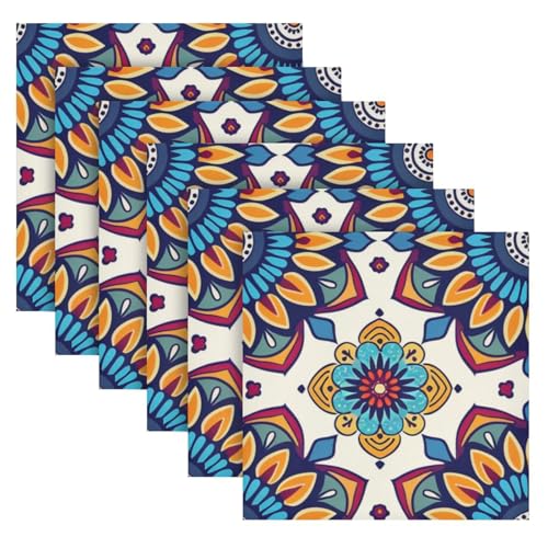 Servilletas de Tela Multicolor Set x6 20x20 pulgadas miniatura 2