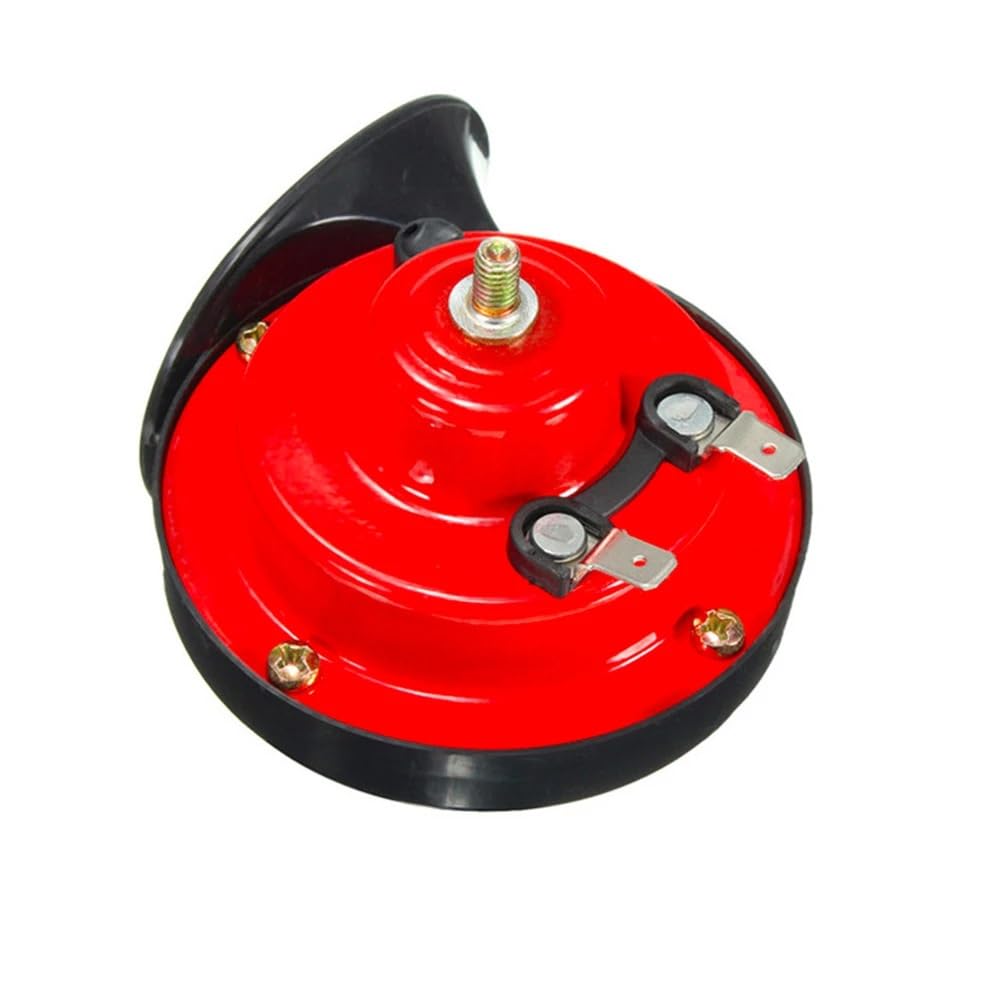 Bocina Coche 2 uds bocina de coche Universal 12V tren bocinas fuertes impermeables for motocicleta camión SUV barco(Red)