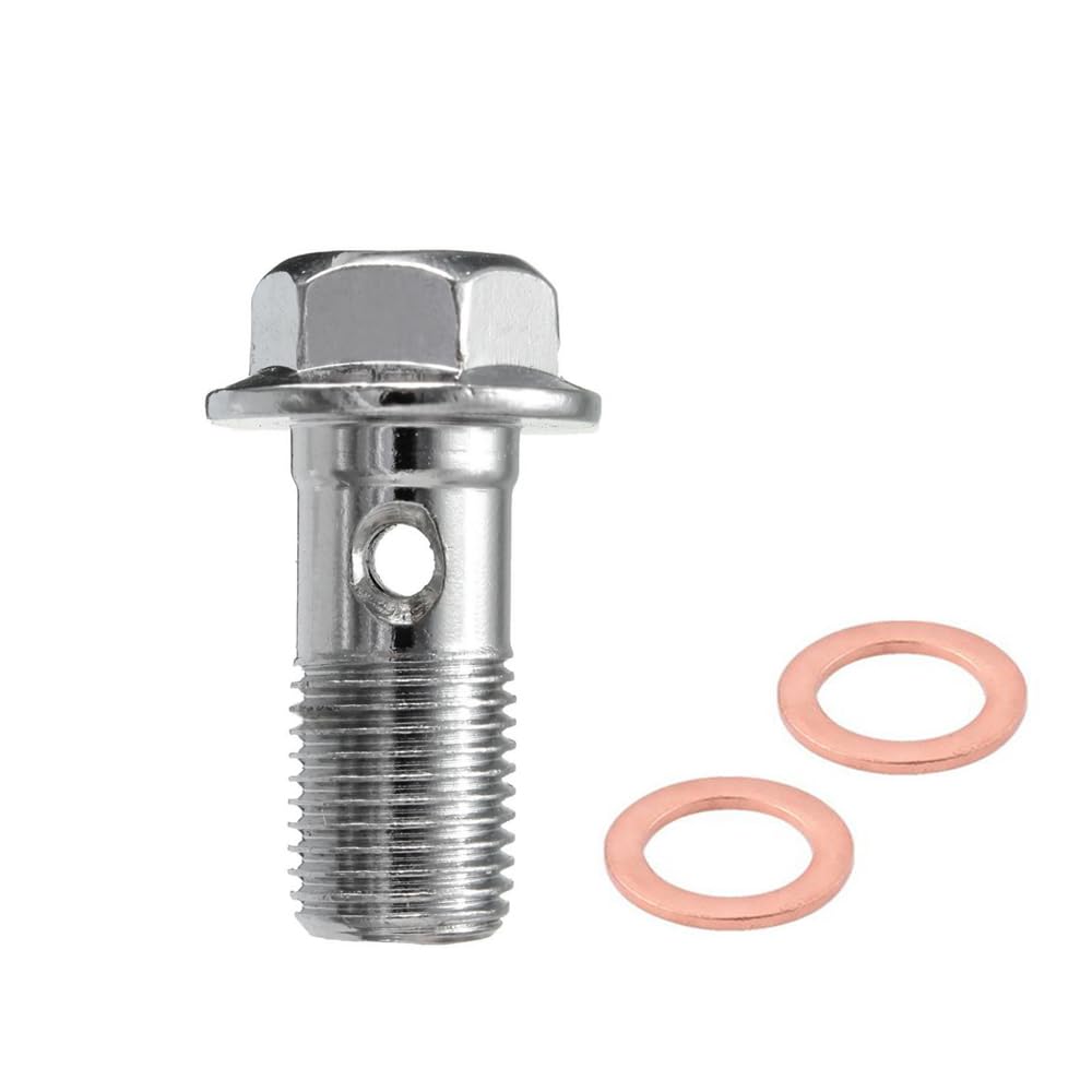 Bullone Banjo ZLLMY Titanio M10x1.25x25mm - Per Freni Nissin Moto Honda Kawasaki Yamaha Banjo Bolt M10x1.25 - Foto 7