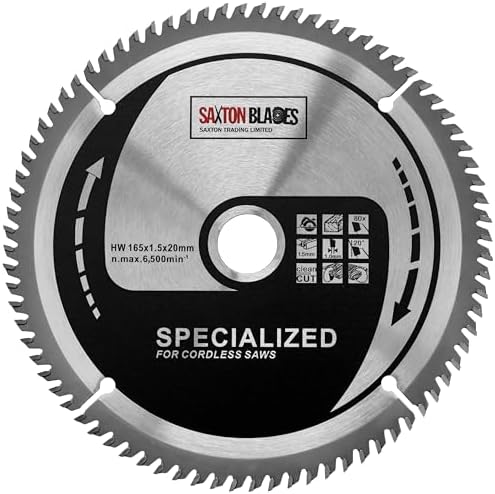 Lame De Scie Circulaire Ninehole 80 Dents – Diamètre 165 Mm Alésage 20 Mm – Bois