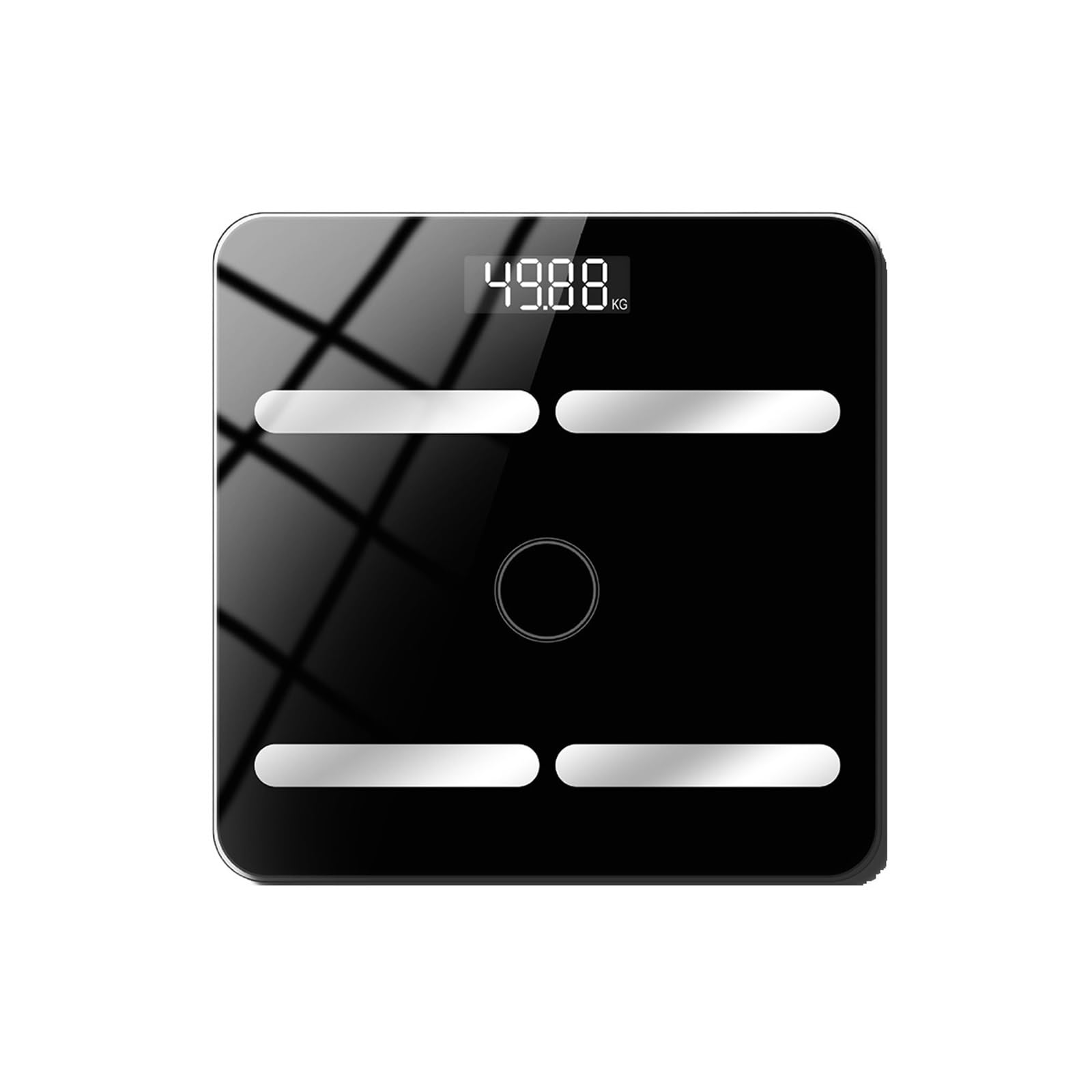Báscula De Grasa Corporal Inteligente Con Bluetooth, Electrónica Carga, For Adultos, Analizador Peso BMI Preciso FáCil De Leer(Black-Charging)