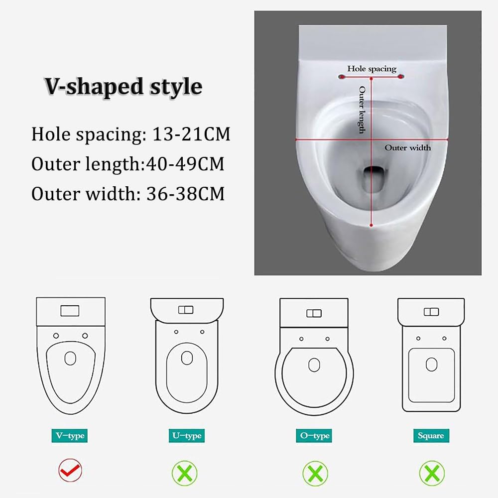 Copriwater a sgancio rapido con chiusura lenta, in resina 3D, decorativo, per WC a forma di V