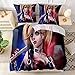 AUOSVER Poszwa na kołdrę, czerwona, 135 x 200 cm, Harley Quinn, miękka i nie wymaga prasowania, 3-częściowy z 2 poszewkami na poduszkę 80 x 80 cm, dla dzieci i młodzieży