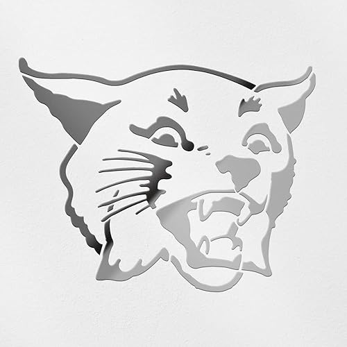 Miniatura 1 de Calcomanías transparentes de plantilla Bobcat (plata metálica) calcomanías de vinilo impermeables de primera calidad para laptop, accesorio de
