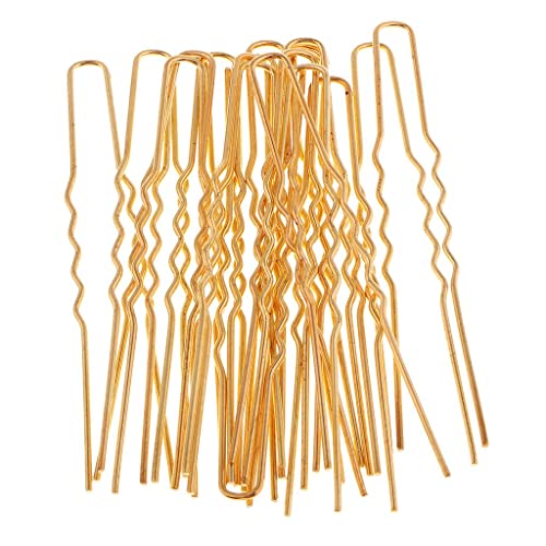 20 Pack Wave U Shaped Hair Pins for Women - Metal Hair Clips for Styling Tools, Bridal Hair Accessories & Hair Salon - weight & Reusable Hairpins - Jewelry - Golden image 5