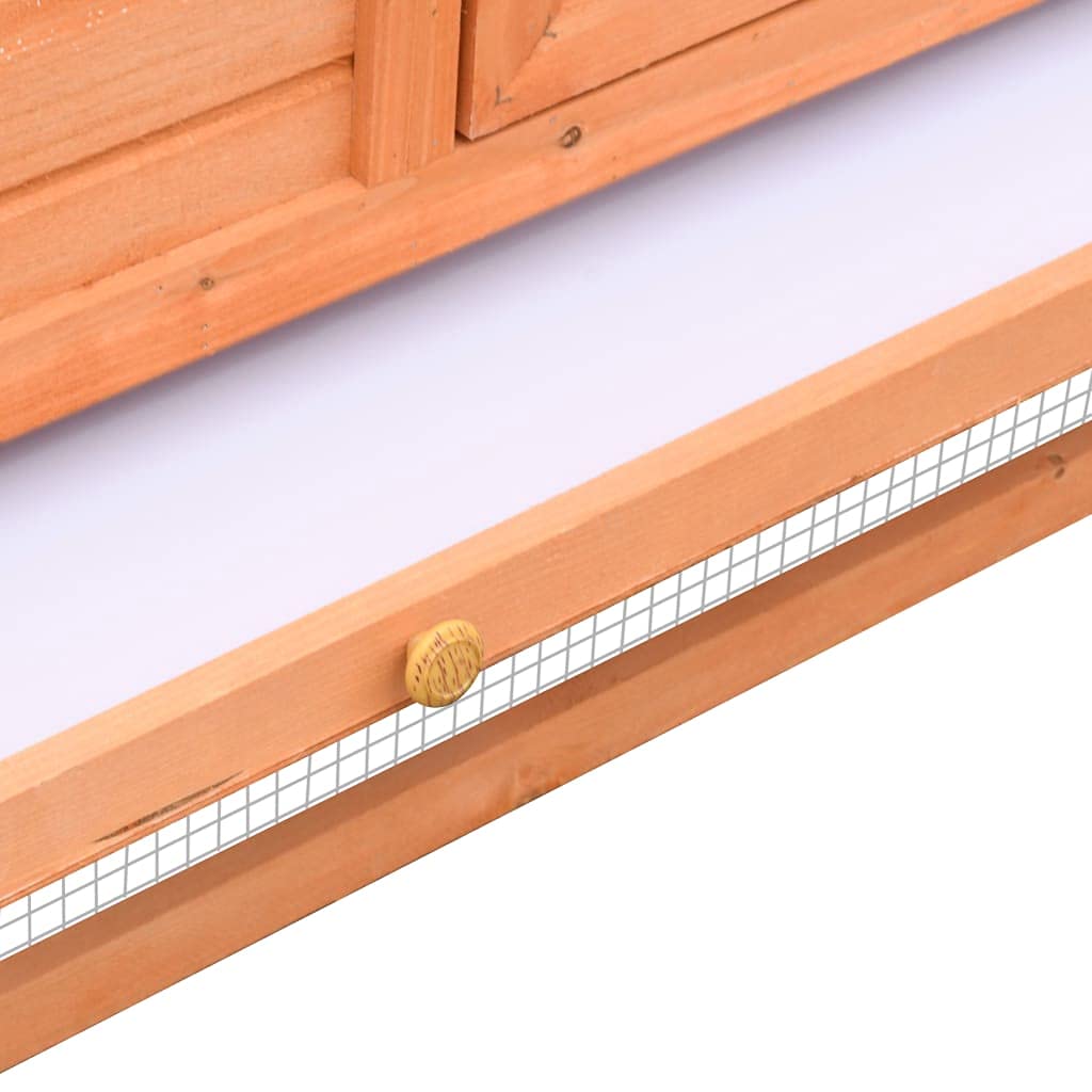 vidaXL Conigliera Casetta Recinzione Roditori Legno Massello di Pino e Abete
