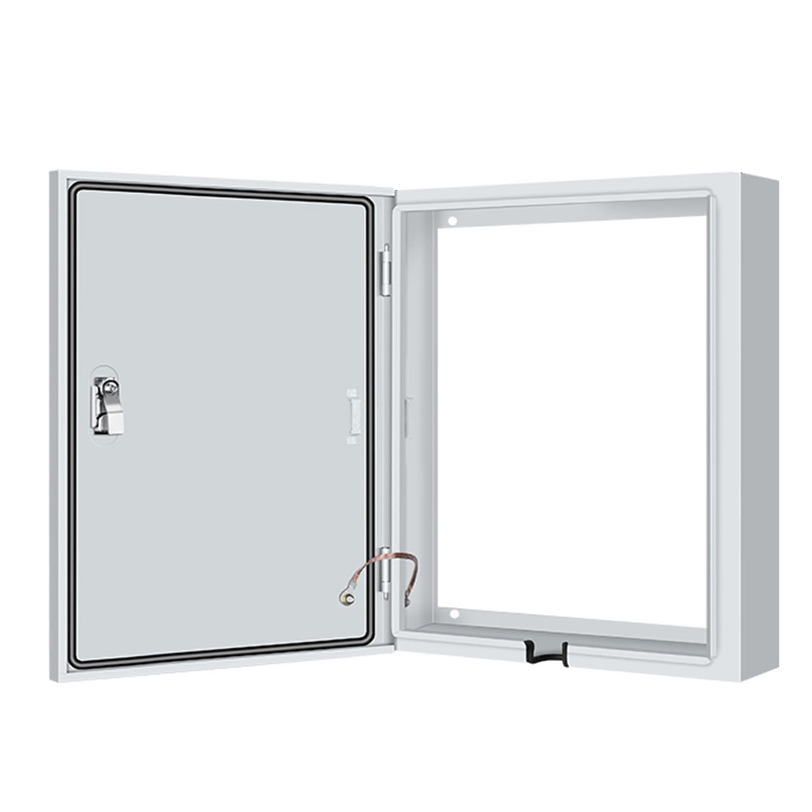Caja Electrica Exterior Caja De Conexiones Eléctricas Hueca De Pared, Impermeable Y A Prueba De Polvo, Con Cerradura, De Acero, Para Exteriores E Interiores, Con Orificio De Salida.((WxHxD)250x300x140
