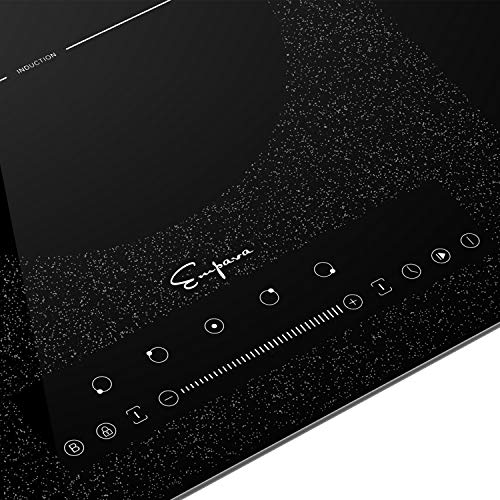 Image of Empava 36 inch Electric Stove Induction Cooktop with 5 Booster Burners Including 2 Flexi Bridge Element in Black EMPV-IDCF9
