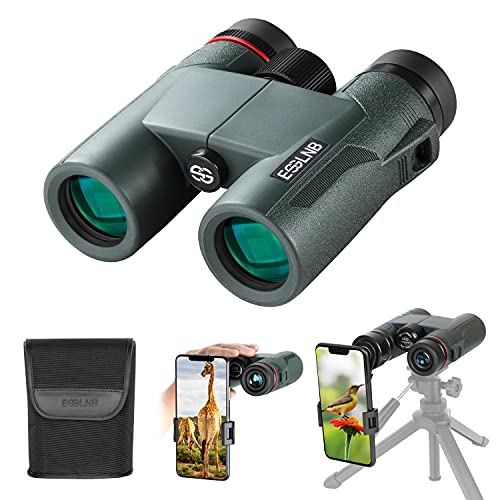 Tech Deals 🔥 ESSLNB Binoculars 403ft BAK4 Waterproof Binoculars with Phone Adapter 8X FMC Compact Binoculars for Bird Watching Hunting