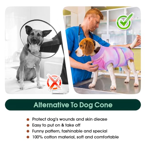 Image of Kuoser Dog Surgery Suit Female Spay, Dog Recovery Suit Male Neuter