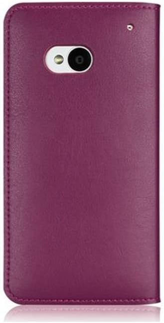 GGMM Flip Glam-H1 Genuine Leather Case for HTC One - Retail Packaging - Mauve