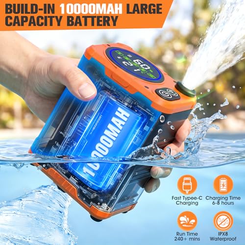 Ducha portátil para camping LanBlu 10000mAh con bandeja portátil miniatura 2
