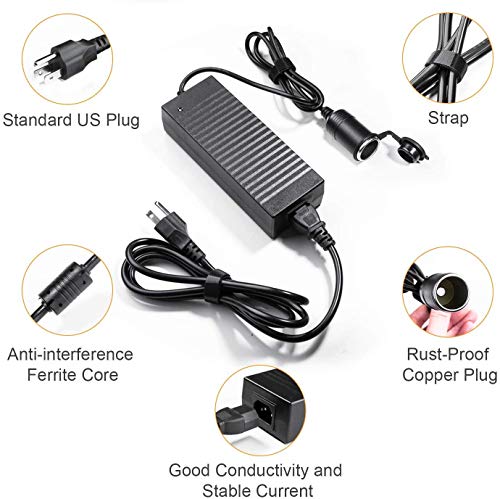 Astroai Ac To Dc Converter 10A/120W/7.78Ft/110V To12V Converter, Car Cigarette Lighter Adapter, Ac/Dc Power Supply Adapter Transformer For Inflator, Car Refrigerator, And Other Car Devices #TOP3