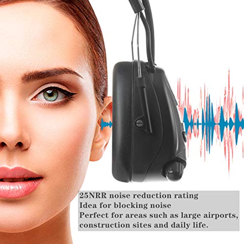 Protear Am Fm Hearing Protector, Ear Protection For Mowing, Snowblowing, Construction, Work Shops, 25Db Nrr (Black) #TOP2