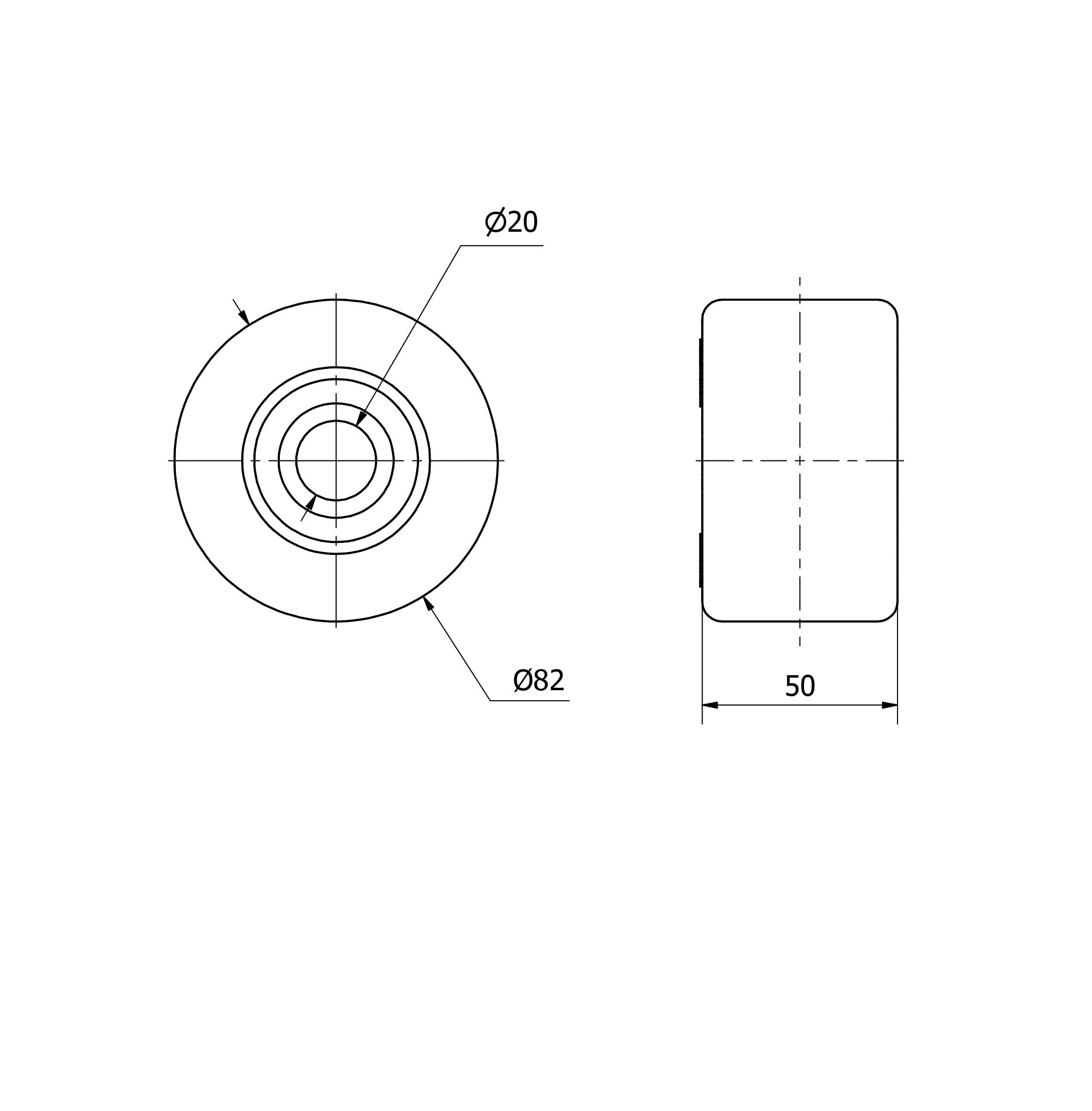 Alex 4-1540 - Ki - Pallet Rullo (diametro 82 Millimetri, 500 - 8