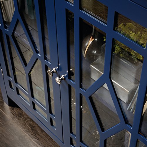 Sauder Shoal Creek Display Cabinet, Indigo Blue Finish #TOP4