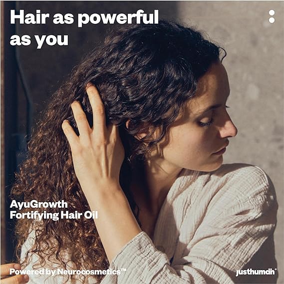 AyuGrowth-Fortifying-Hair-Oil-Ayurvedic-Elixir-Clinically-Proven-18-Oil-blend-Reduces-Hair-Fall-breakage-Strengthens-roots-Bhringraj-Amla-Brahmi-Vertiver-root-120ml