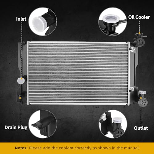 Image of DWVO Radiator Compatible with 2009 2010 Pontiac Vibe 2009-2014 Matrix 2009-2019 Corolla 1.8L 2.0L CU13106