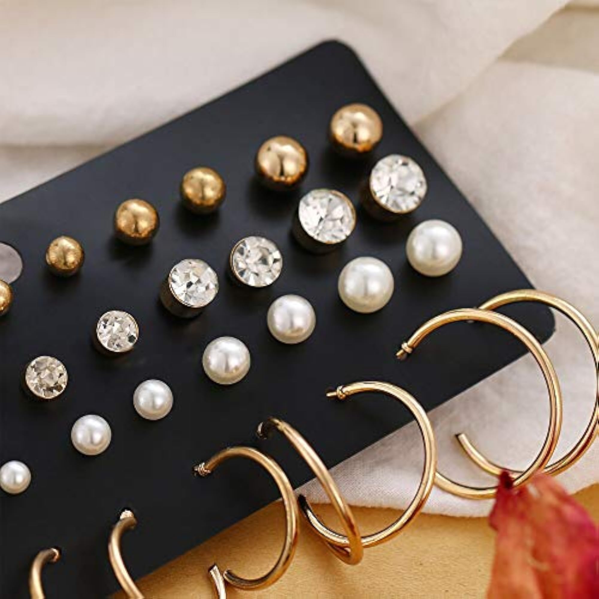 Stud Tops Earring Combo - Set of 2 - Ybear_32862