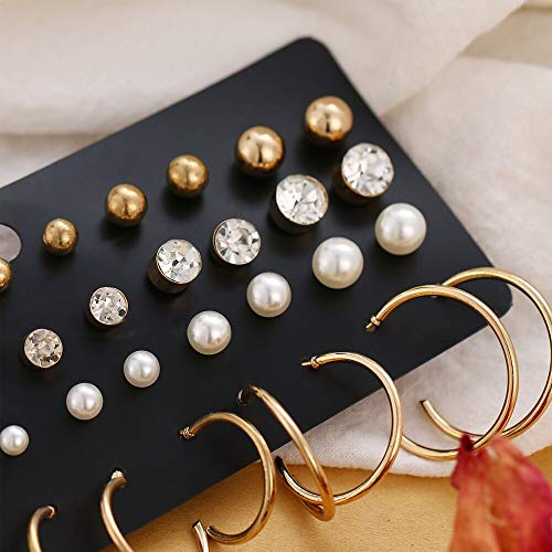 Stud Tops Earring Combo - Set of 2 - Ybear_32862