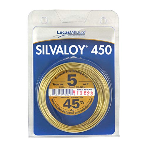 GSParts Lucas Milhaupt Silvaloy 450 45% Silver Solder Brazing Alloy 5 oz, 98002