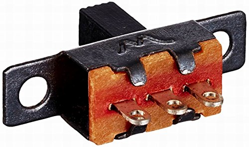 POWTAXBJGD 10 Pcs ON-ON 2 Position 1P2T SPDT Panel Slide Switch 3 Solder Lug Pin